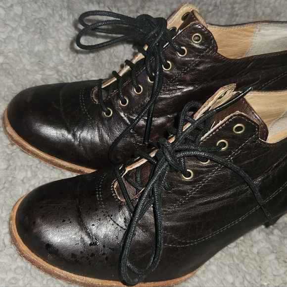 Timberland Boot Company Vintage High Heel Boots sz 5M Oxford Booties - Picture 5 of 16